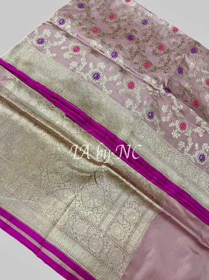 Thulian Banarasi Pure Katan Silk Meenakari Pattu Sona Rupa Saree