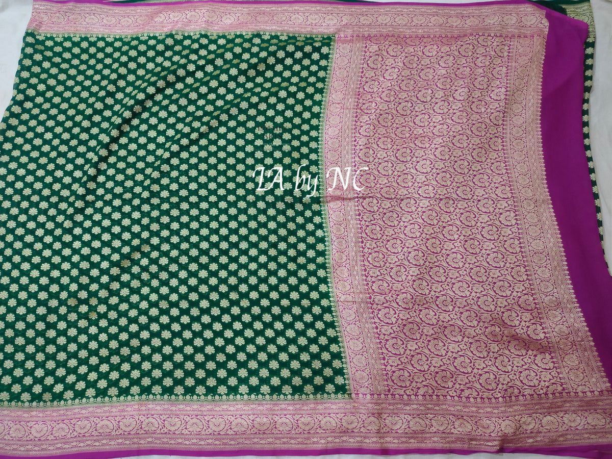Sacramento Banarasi Pure Khaddi Georgette Saree