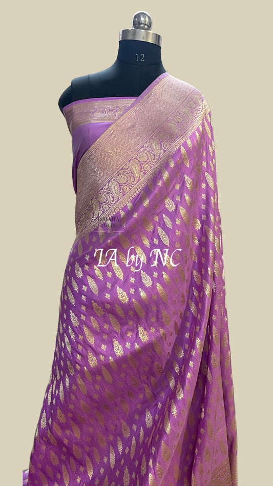 Orchid Banarasi Pure Katan Silk Pattu Saree