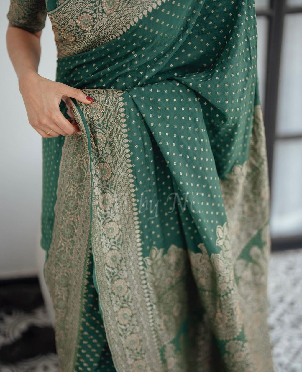 Sacramento Banarasi Pure Khaddi Crepe Georgette Saree