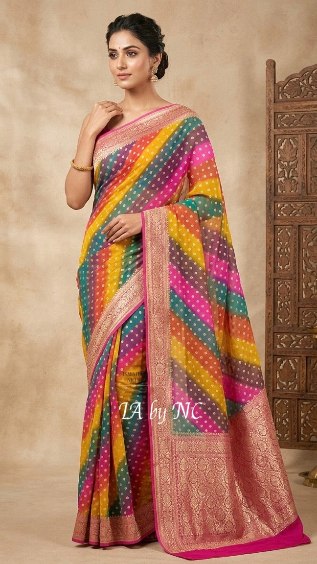 Rangkat Banarasi Pure Khaddi Georgette Saree