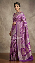Mulberry Banarasi Pure Chiffon Georgette Saree