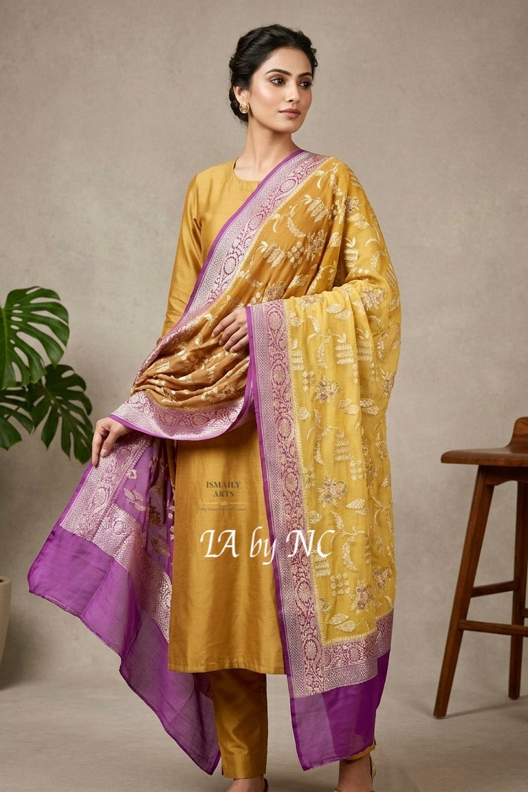 Banarasi Pure Khaddi Georgette Dupatta