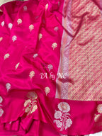 Ruby Banarasi Pure Katan Silk Raw Mango Kadwa Saree