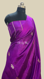 Lollipop Banarasi Pure Katan Silk Raw Mango Kadwa Saree