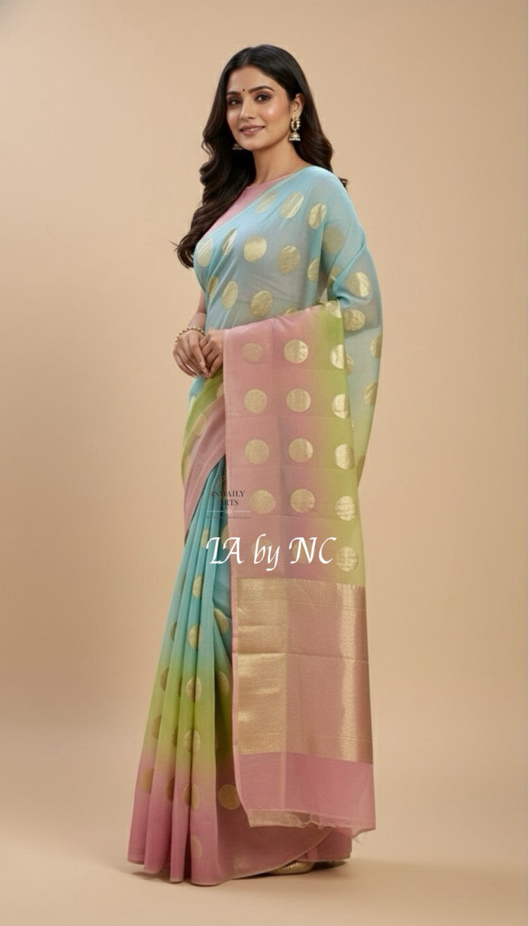 Designer Banarasi Pure Khaddi Georgette Saree