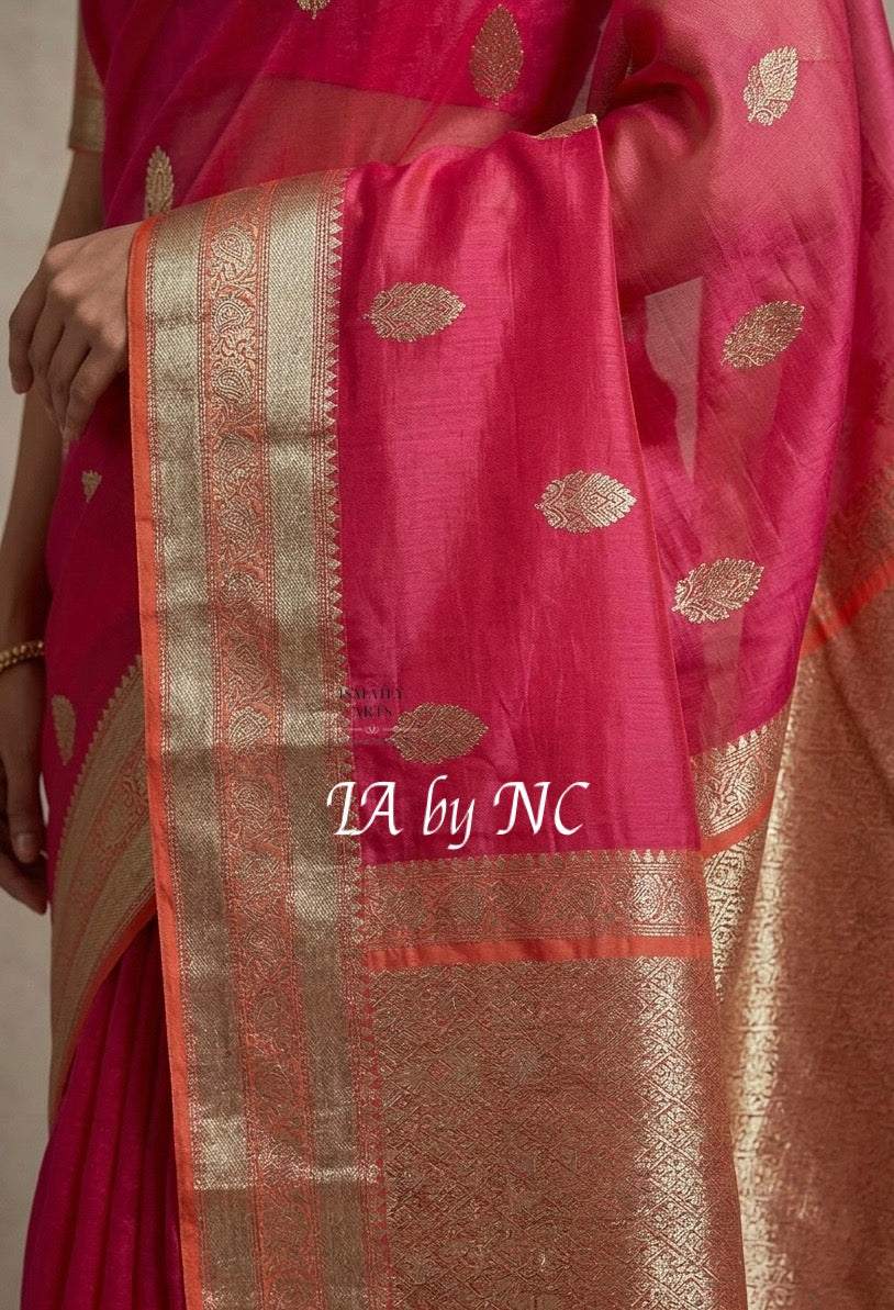 Imperial Banarasi Pure Kora Silk Kadwa Saree