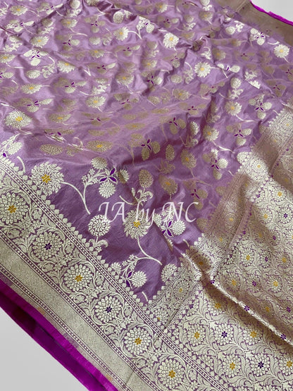 African Banarasi Pure Katan Silk Meenakari Pattu Saree