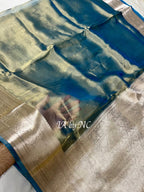 Prussian Banarasi Pure Tissue Silk Saree