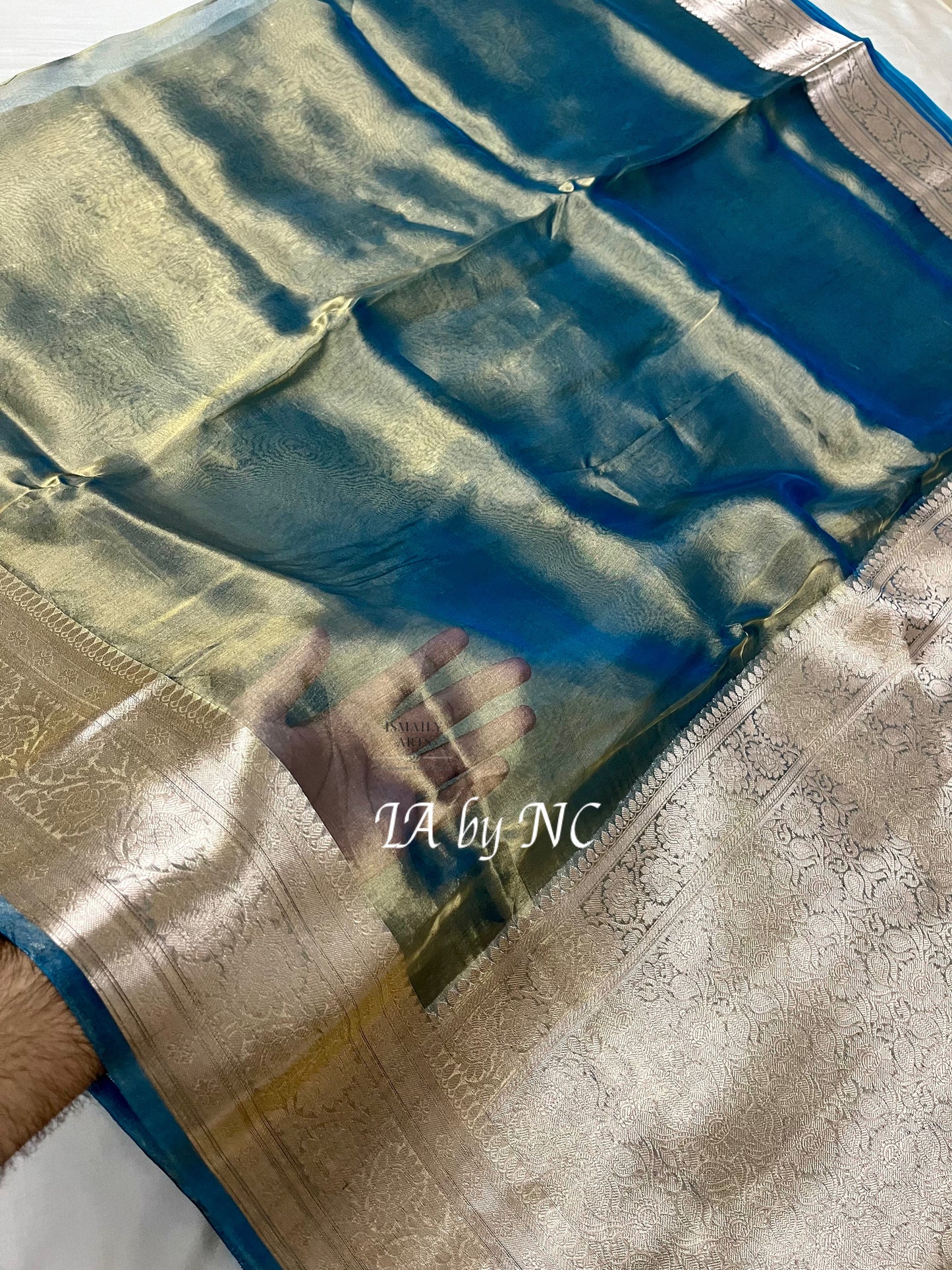 Prussian Banarasi Pure Tissue Silk Saree