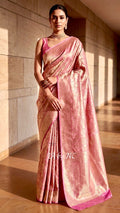 Punch Banarasi Pure Tissue Silk Brocade Saree