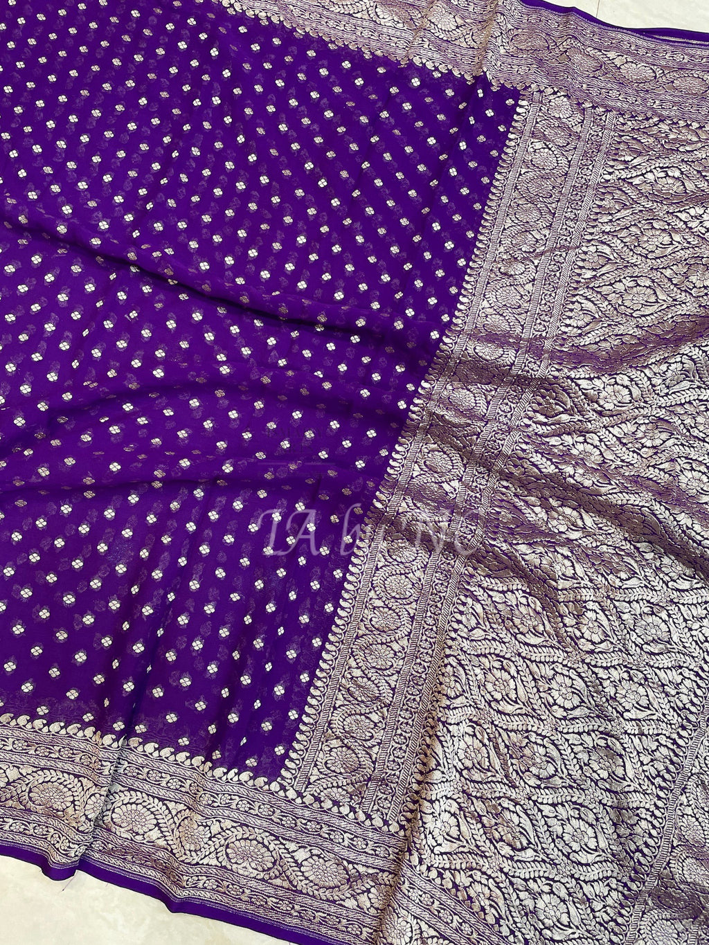 Grape Banarasi Pure Khaddi Georgette Dupatta