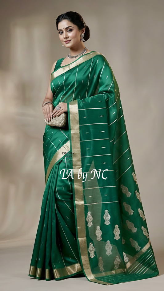 Sacramento Banarasi Pure Kora Organza Kadwa Saree