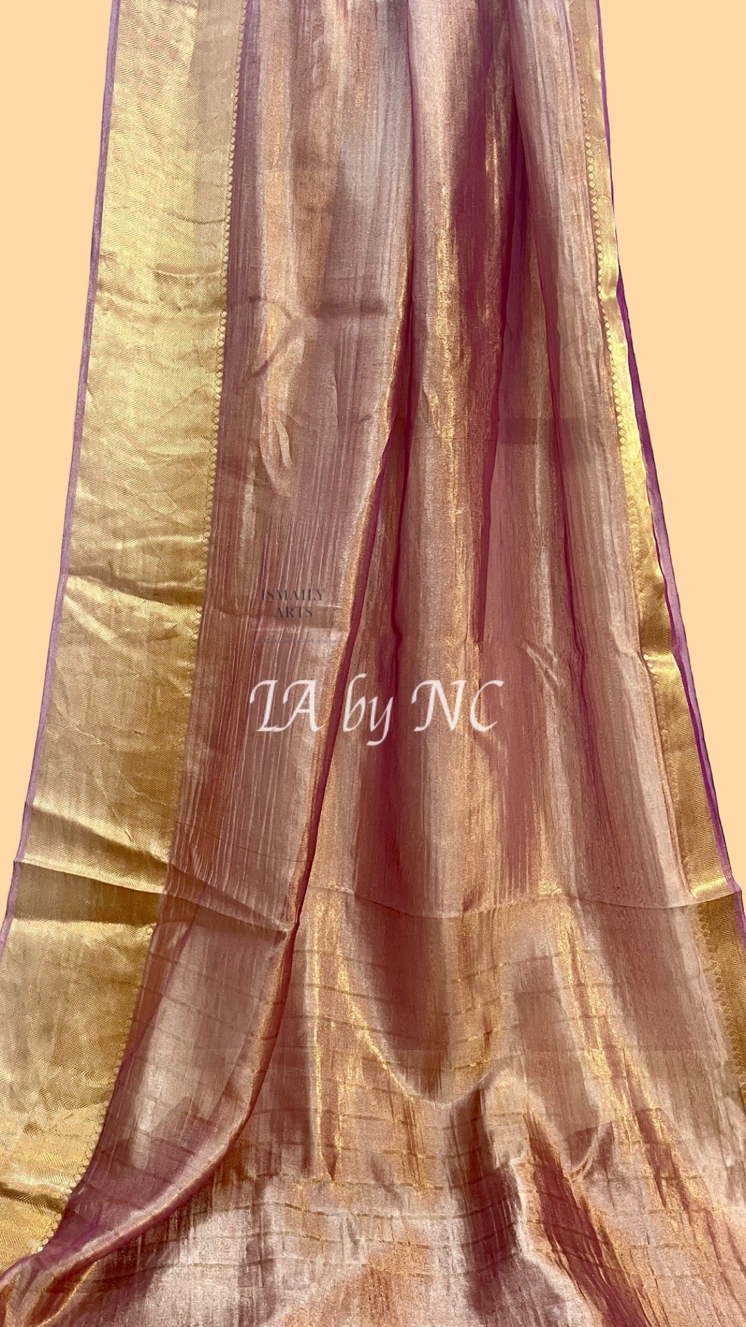 Grape Banarasi Pure Tissue Silk Saree