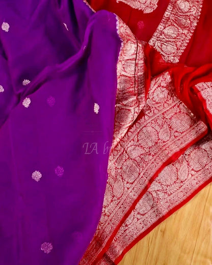 Lollipop Banarasi Pure Khaddi Georgette Kadwa Saree