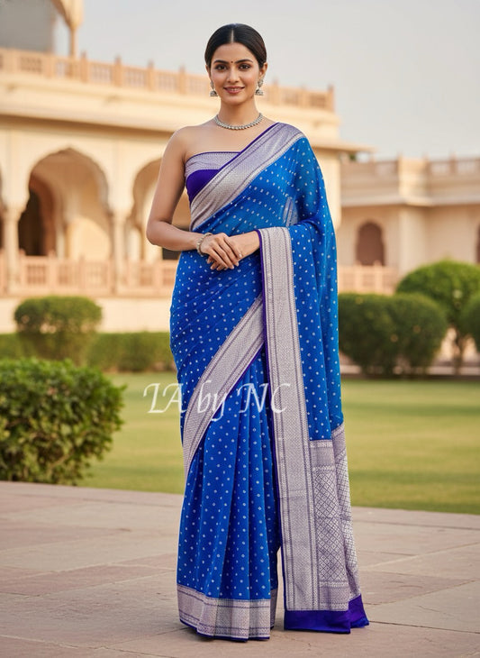 Egyptian Banarasi Pure Khaddi Georgette Saree