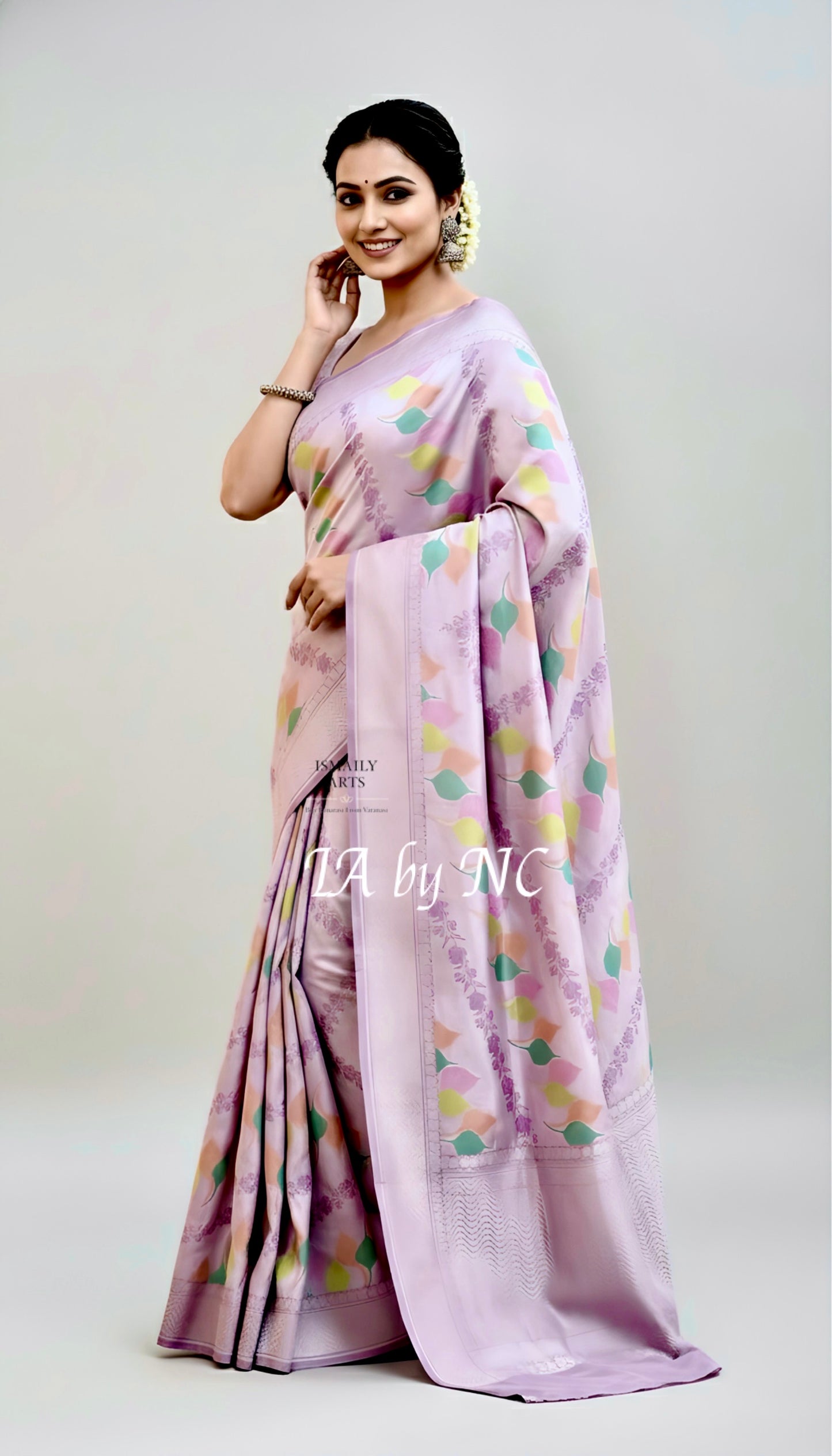 African Banarasi Pure Khaddi Tussar Georgette Brocade Saree