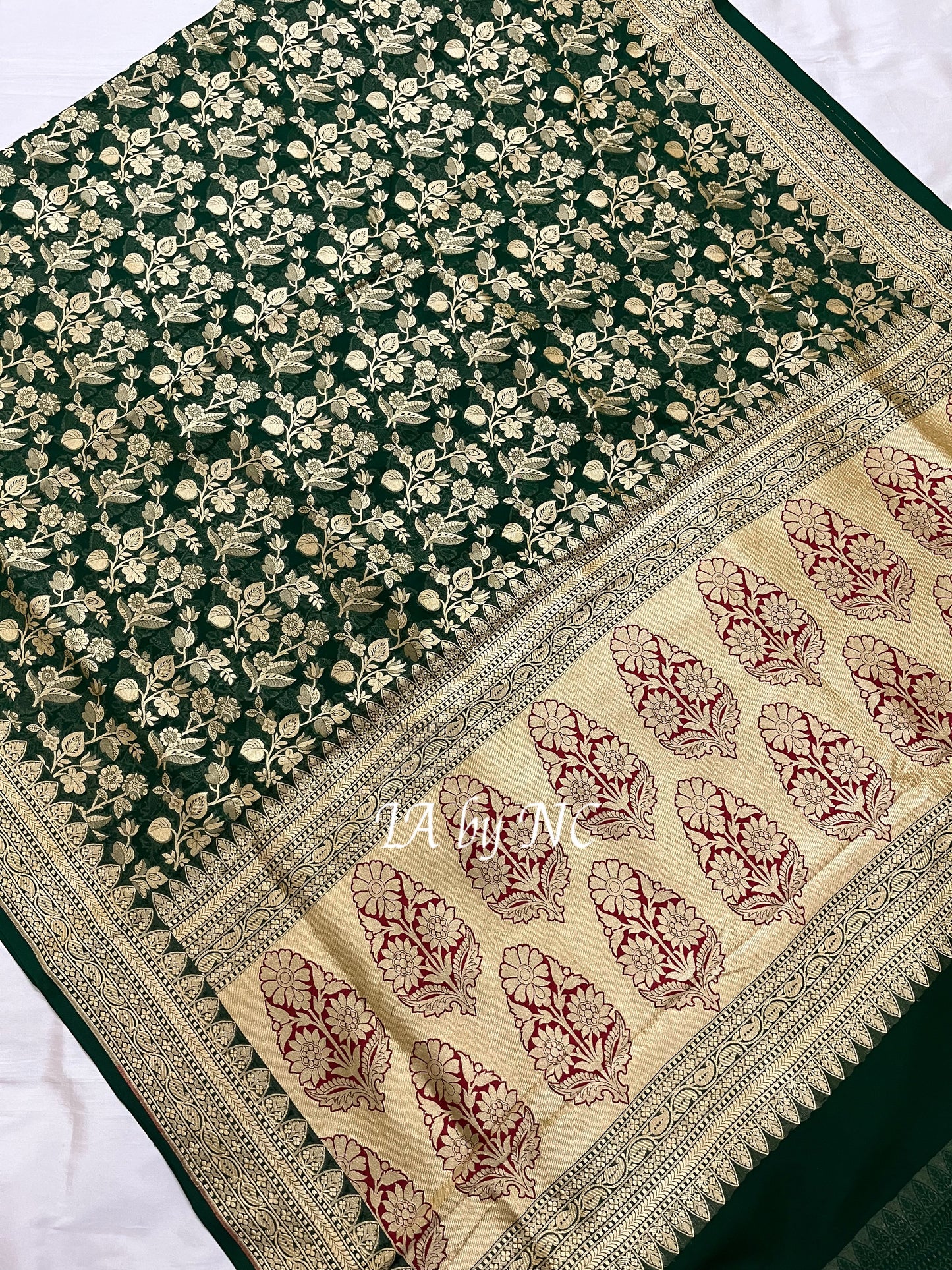 Sacramento Banarasi Pure Khaddi Georgette Saree