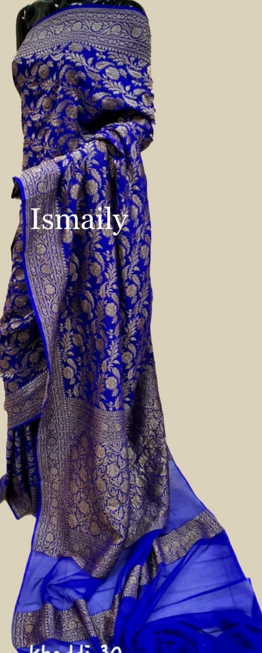 Royal Banarasi Pure Khaddi Georgette Saree