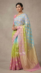 Designer Banarasi Pure Khaddi Georgette Saree