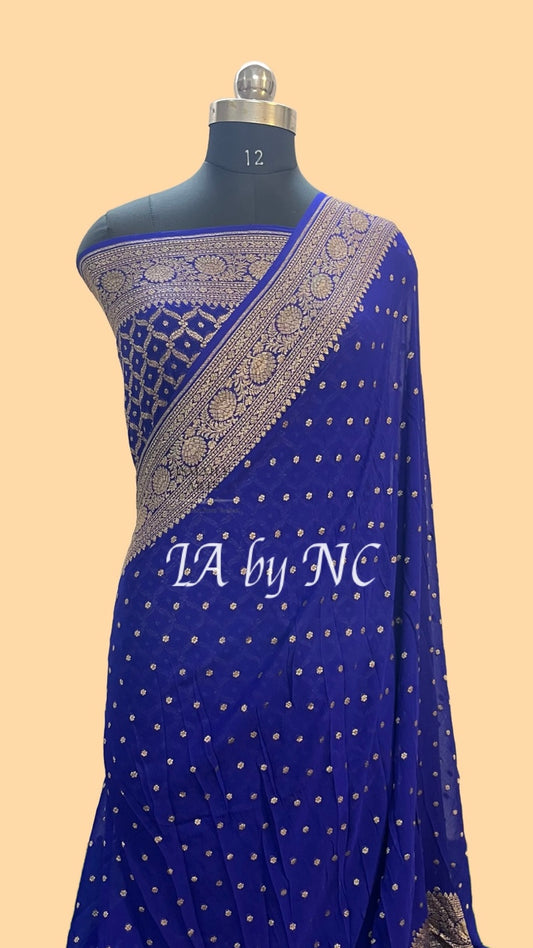 Royal Banarasi Pure Khaddi Georgette Saree