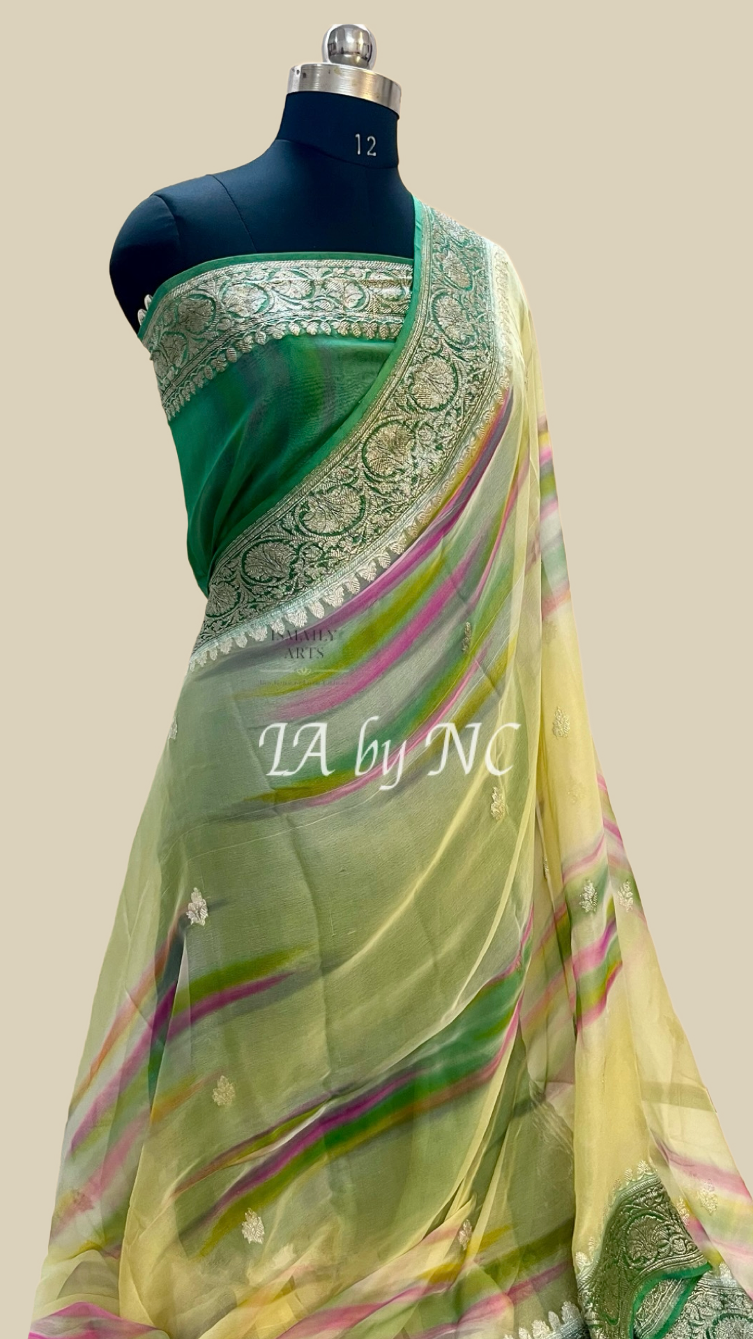 Hunter Banarasi Pure Khaddi Georgette Kadwa Saree