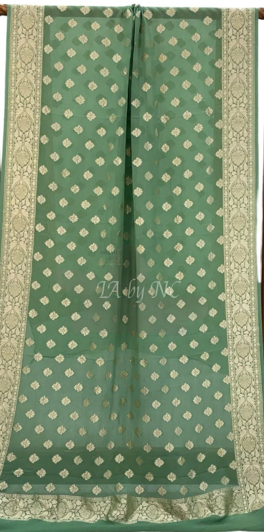 Jade Banarasi Pure Khaddi Georgette Dupatta