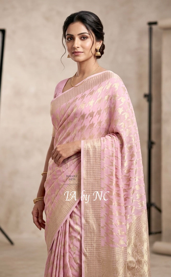 Baby Banarasi Pure Khaddi Georgette Saree