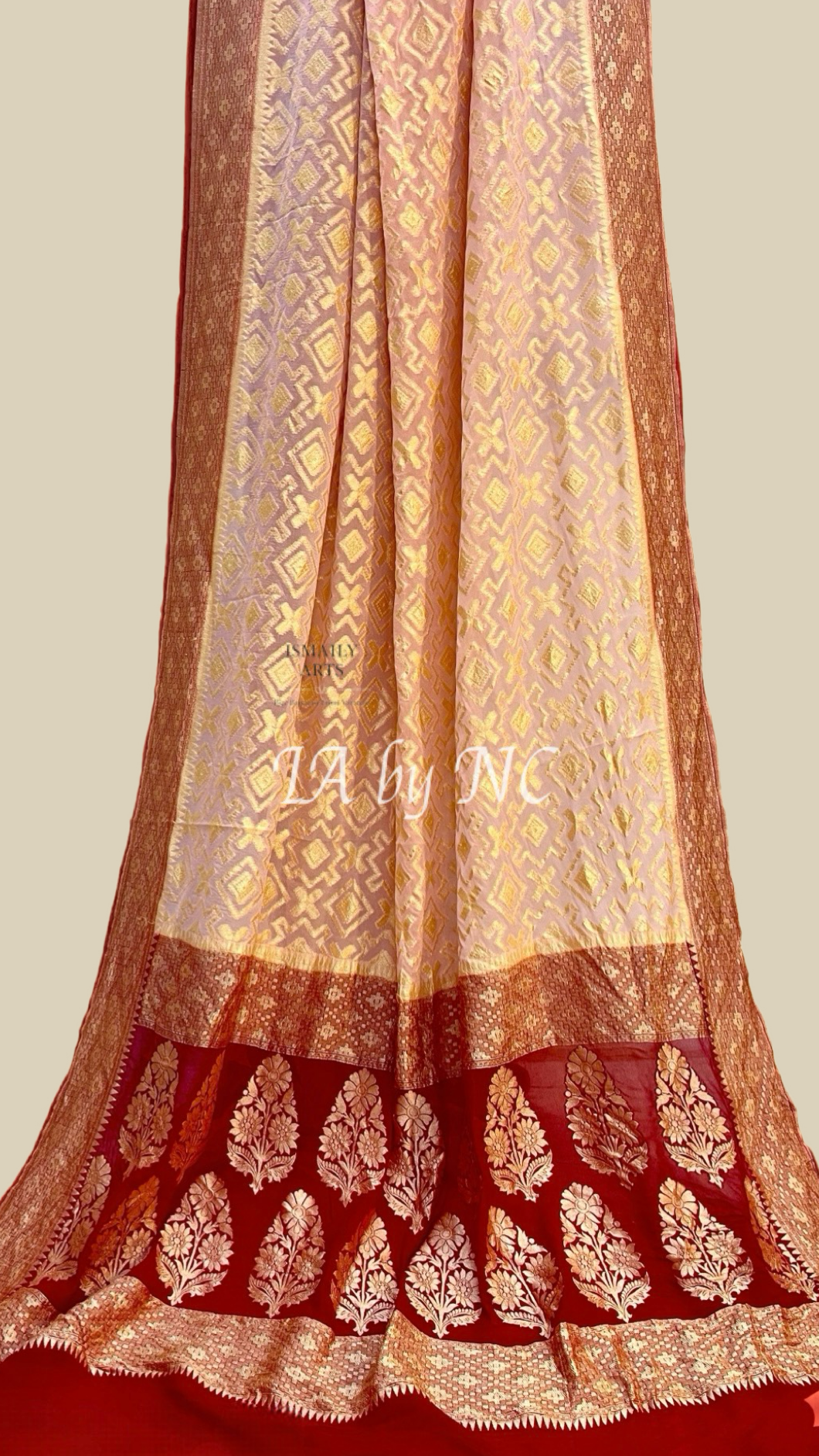 Crayola Banarasi Pure Khaddi Georgette Saree