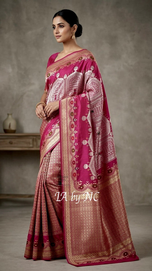 Rani Banarasi Pure Khaddi Tussar Georgette Designer Saree