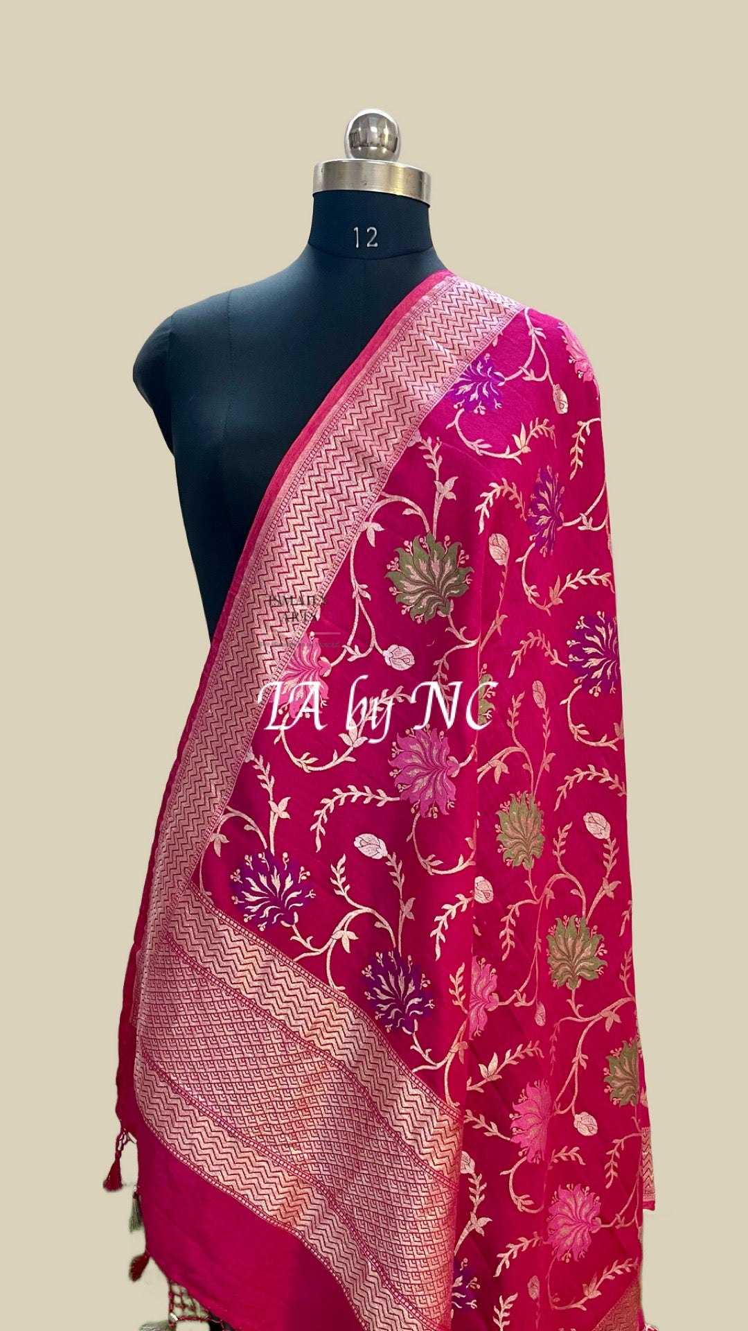 Ruby Banarasi Pure Munga Silk Dupatta