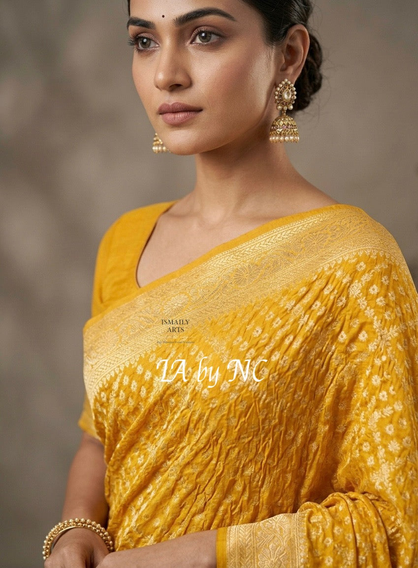 Tuscany Banarasi Pure Khaddi Georgette Saree