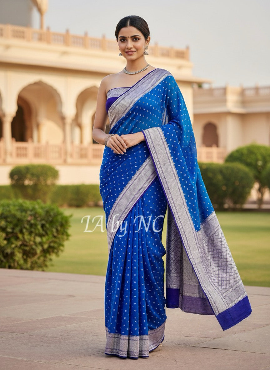 Egyptian Banarasi Pure Khaddi Georgette Saree