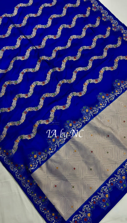 Royal Banarasi Mashru Katan Silk Meenakari Saree