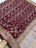 Hickory Banarasi Pure Khaddi Georgette Saree
