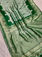 Sacramento Banarasi Pure Khaddi Tussar Georgette Designer Saree