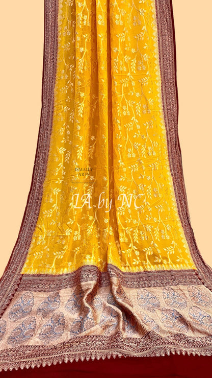 Amber Banarasi Pure Khaddi Georgette Saree