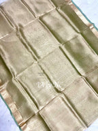 Moss Banarasi Pure Tissue Silk Saree