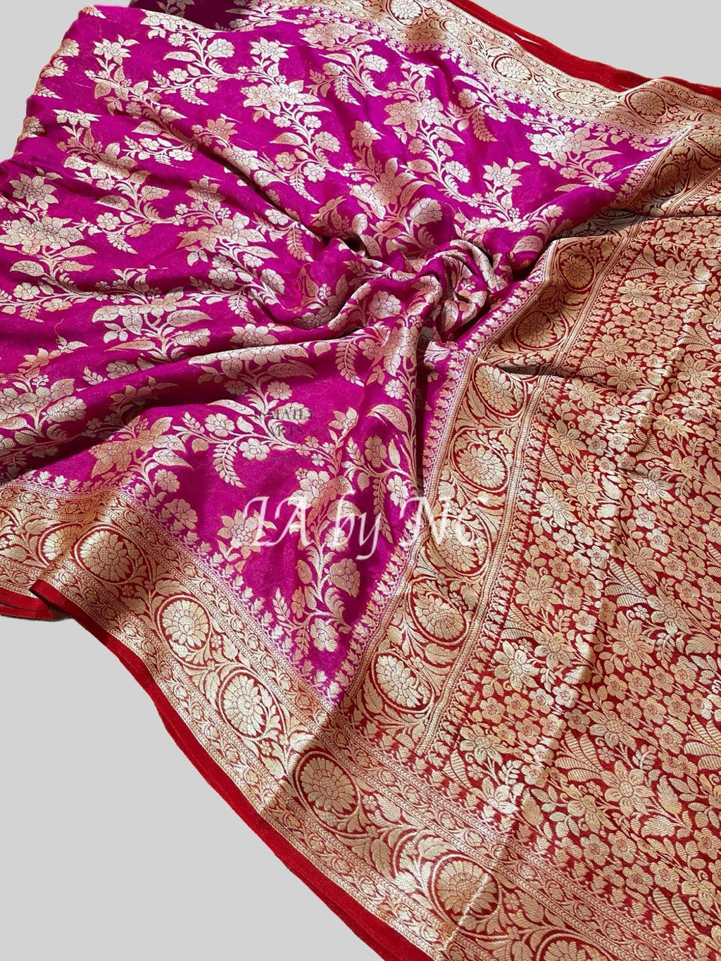 Rani Banarasi Pure Chiffon Georgette Saree