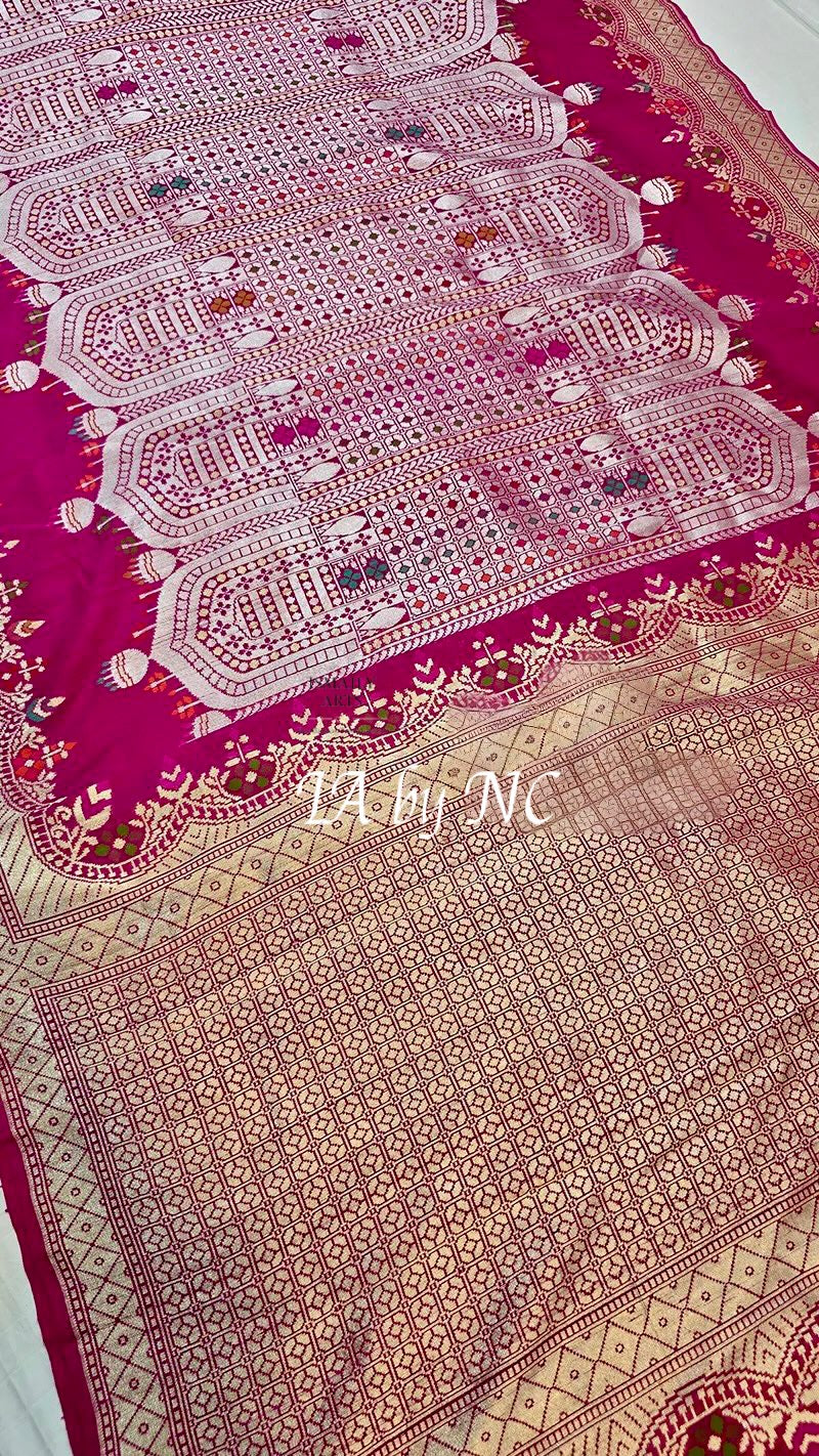 Rani Banarasi Pure Khaddi Tussar Georgette Designer Saree