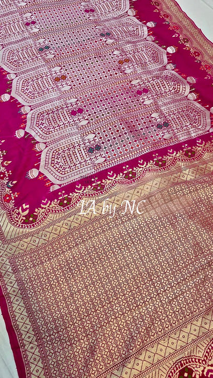 Rani Banarasi Pure Khaddi Tussar Georgette Designer Saree