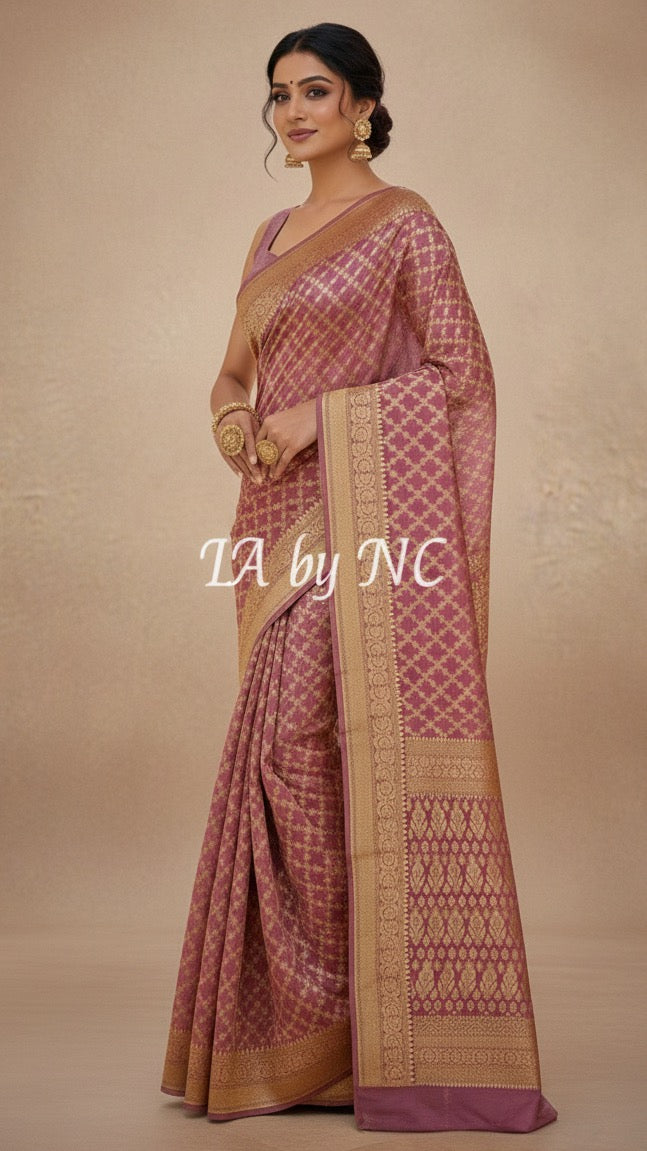 Thulian Banarasi Pure Khaddi Georgette Saree