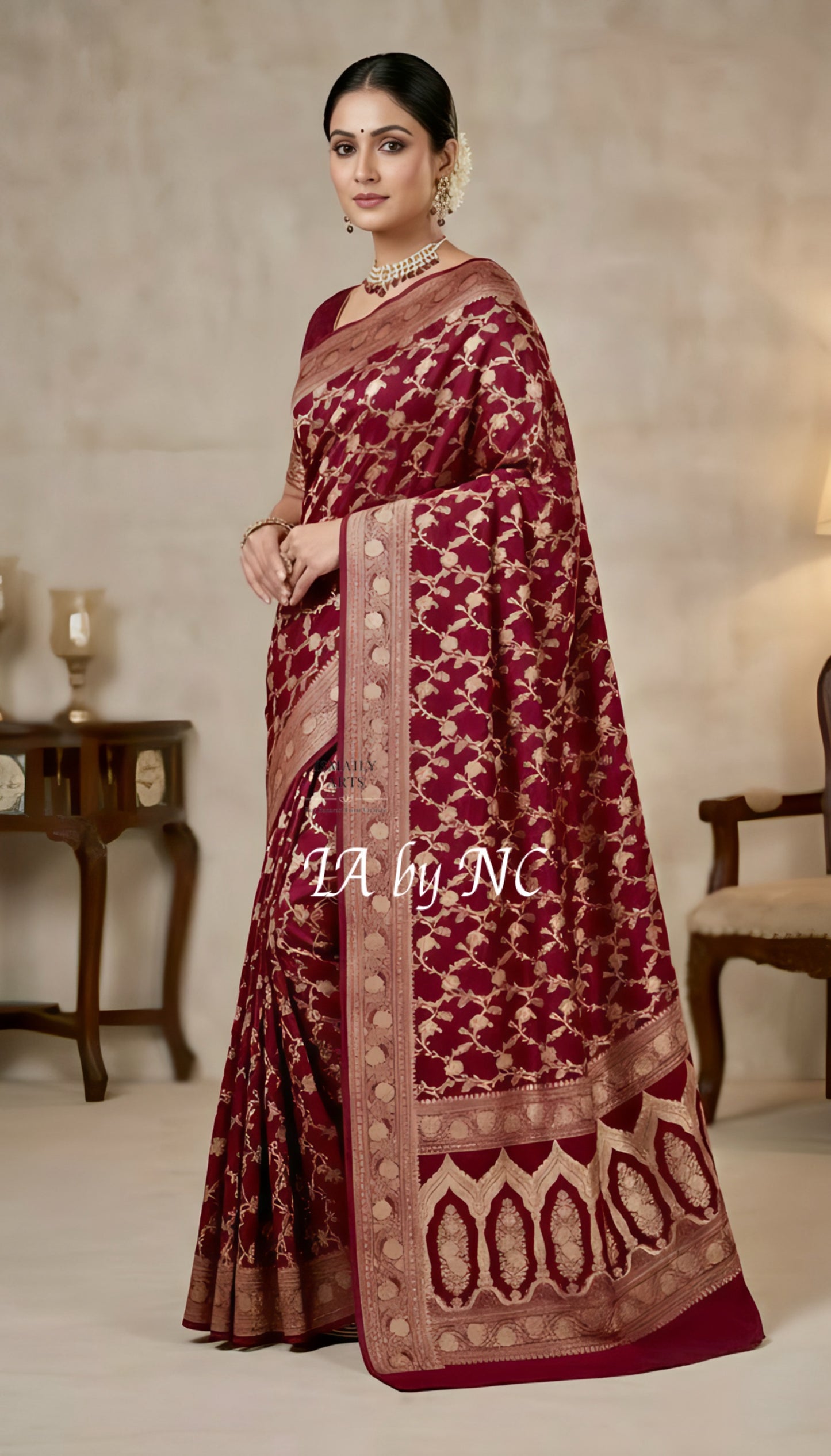 Barn Banarasi Mashru Katan Silk Saree