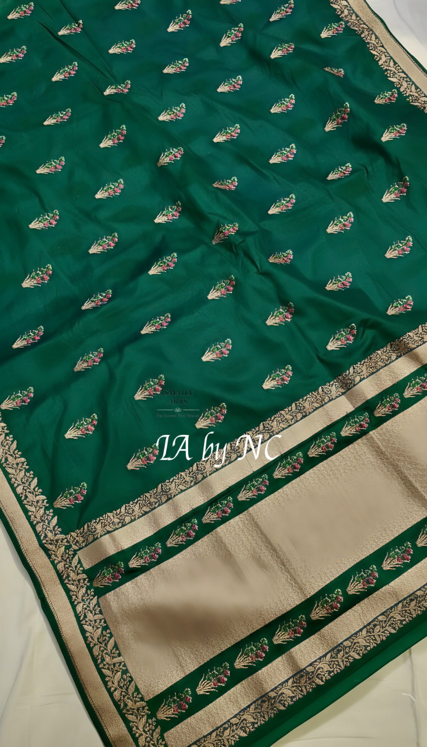 Sacramento Banarasi Mashru Katan Silk Meenakari Saree
