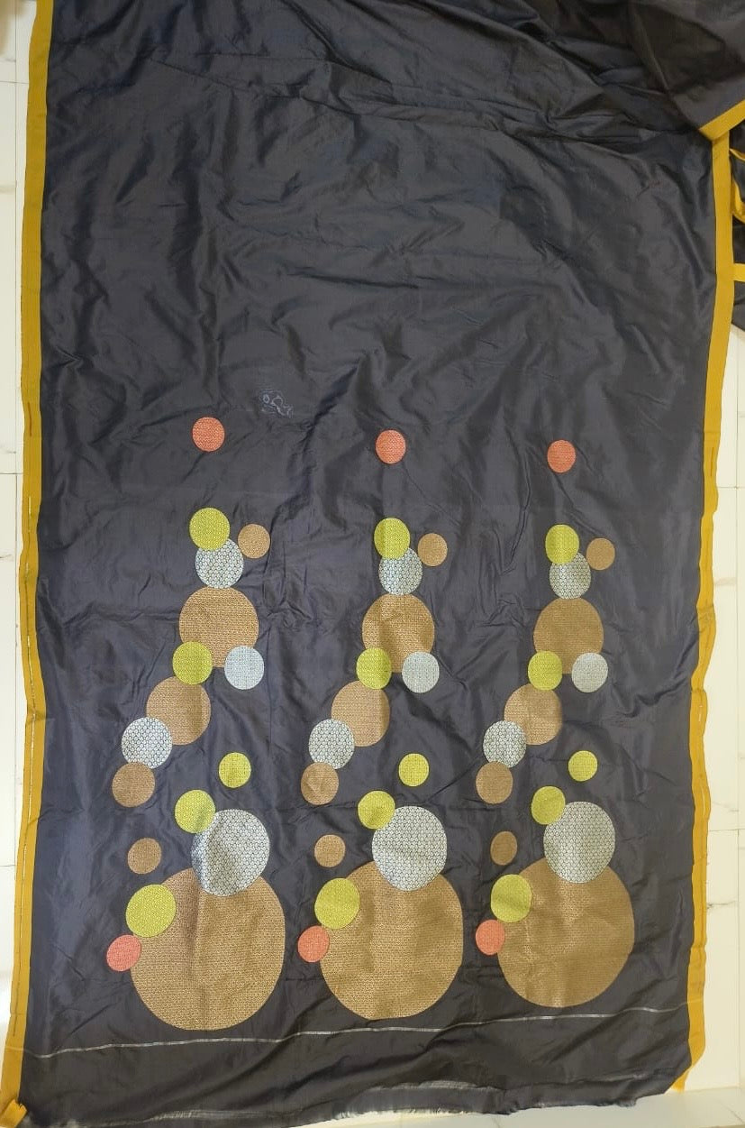Black Banarasi Pure Katan Silk Designer Saree