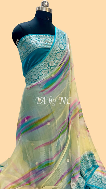 Olympic Banarasi Pure Khaddi Georgette Kadwa Saree