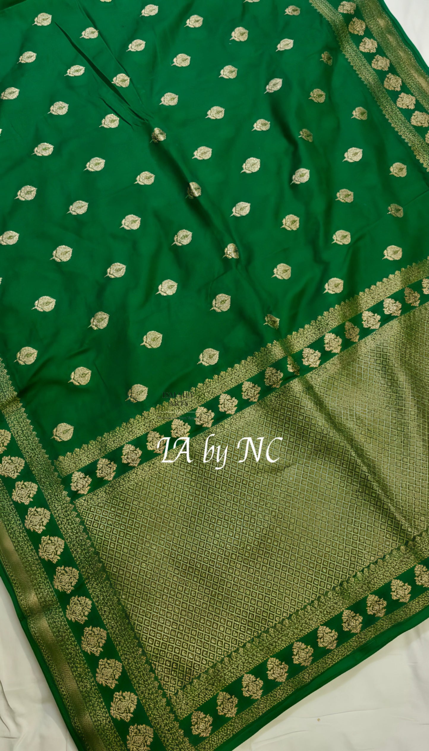 Forest Banarasi Mashru Katan Silk Saree