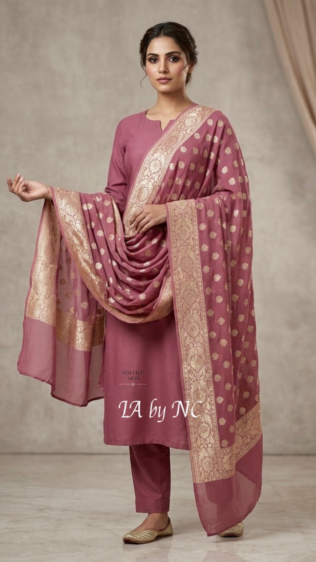 Indian Banarasi Pure Khaddi Georgette Dupatta