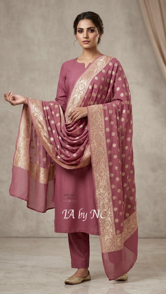 Indian Banarasi Pure Khaddi Georgette Dupatta