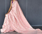 Flamingo Banarasi Pure Khaddi Georgette Saree